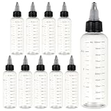 BENECREAT 10個100ml ドロッパーボトル 目盛り ツイストキャップ クリアボトル グルー オイル 水絵具 液体容器 滴瓶 クラフト