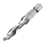 Sndy 1/4 インチ六角シャンク HSS M4/5/6/8/10 メートルねじタップコンビネーションドリルタップビット - M4