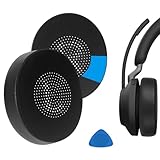 Geekria イヤーパッド Sport 互換性 パッドジャブラ Jabra Evolve2 65 (65MS 65UC USB)/Evolve2 40 (40UC 40MS USB)/Elite 45h On-Ear Wireless ヘッドホンに対応 パッド イヤー/イヤーカップ (冷却ジェル/ブラック)