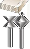 MLCS 7732 90 Degree Edge Banding 2 Piece Set, 1/2-Inch Shank [並行輸入品]