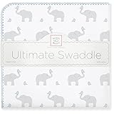 SwaddleDesigns （スワドルデザインズ） :: 究極のおくるみ ブランケット 毛布 SD-460 :: Ultimate Receiving Blanket Elephant & Chic