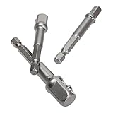 3個入り ソケットアダプター 六角シャンクインパクト ドライバー ドリルビット バー 1/4 "3/8" 1/2"