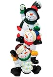 Alpine zen213 a-tmクリスマス雪だるまLEDとペンギンTrios (パックof 4 )