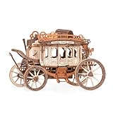 つくるんです® 日本語説明書付 3D ウッドパズル オルゴール AM304 回転木馬