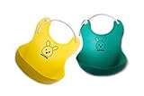 SALE! Silicone Baby Bib Catches All Easy to Clean Soft&Adjustable 2 Color with BONUS by Baby kitkit