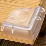 (ラ・デア) La dea コーナーパッド コーナーガード 赤ちゃんのケガ防止 透明　超弾力 笑顔付き　ベッド 柱の角　8個セット