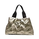 [DIVA Rose] トートバッグ キルティングバッグ レディース 大容量 マザーズバッグ シンプル おしゃれ キルティング(ゴールド【イニシャル：A】)