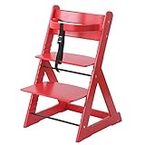 ベビーチェア 木製 ベビーチェアー ベビー椅子 ハイチェア グローアップチェア ハイタイプ レッド