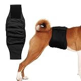 KUVEELA PET 犬用マナーベルト 雄犬用おむつ 犬用オムツカバー 男の子 お散歩 お外出 室内 おでかけ 介護 発情期 通気性 吸水性良い 再利用可能（ブラック M）