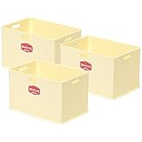 サンカ BROOKLYN ST シリーズ ボックス 完成品 Lサイズ 3個組 スタッキング アイボリー BKBX-LIV*3