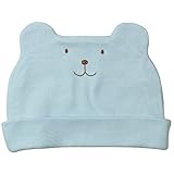 《オールシーズン》(日本製) Pample Mousse(パンプルムース) フライスくまさん刺繍帽子 S(38cm~42cm)/SA NO.DP-71603