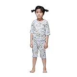 MINI-K キッズ7分袖パジャマセット コットン100% ジャガード 14種 (140, Forest Animals) [並行輸入品]