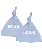 BabyPrem 2ツインパックベビー帽子Double Troubleピンクブルーnb-12 MTH カラー: ブルー