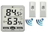 Ambient Weather ws-07-x2 Big Digit 8チャネルワイヤレスthermo-hygrometer with 2つリモートセンサーby Ambient Weather