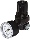 Dixon R07-200RGC Norgren Series Carded Miniature Regulator with Gauge, 20 SCFM, 1/4" Port Size, 5-10