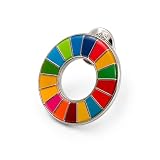 【国連本部公式最新仕様/インボイス制度対応】SDGs バッジ 25mm銀色丸み仕上げ【1個】SDGsバッチ ピンバッチ SDGs 帽子 バッグにも最適 かわいい 留め具3個付き