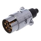 SODIAL 7-ピン　トレーラープラグヘビーデューティーラウンドピン　7-ポールワイヤリングコネクタ 12Vトウバートーイングキャラバントラックプラグ Nタイプトレーラーエンド
