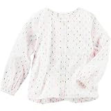 OSHKOSH(オシュコシュ) スイスドットウーブントップ トップス長袖Tシャツ 7歳【並行輸入】