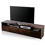 LOWYA （ロウヤ） テレビ台 テレビボード 木製 リアル木目 エンボス加工 国産 日本製 完成品 コード収納フック付き 収納 幅180cm ブラウン