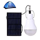 iPstyle キャンプライト テントライト ソーラーライト太陽発電 充電式 防水 高輝度 5H LEDランタン アウトドアスポットライト ブラック (S-1200)