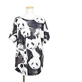 (Tシャツ）パンダTシャツ 原宿系 青文字系 サブカル 動物 アニマル 総柄 かわいい ACDCRAG