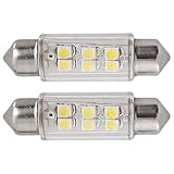 Deqna（TM）の新しいホット2PC Superledの39ミリメートルのSMD 6 LED車花飾りドームの電球ホワイト12V 3W