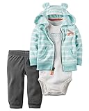 カーターズ Carter's フリース カーディガン 3点セット 3-Piece Fleece Cardigan Set 12M (72-78cm) [並行輸入品]