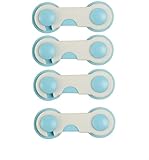 引き出しストッパー　ドアロック　ベビー ガード 　地震対策　4個 (ブルー)