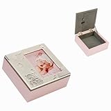 Juliana Aluminium Baby Photo Box Pink by Widdop Bingham