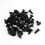 50個の車の自動車部品黒いプラスチックリベットドア保持クリップ25ミリメートルの長さ