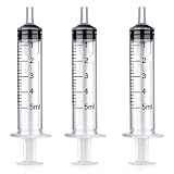 TOUFEIYUAN 注射器 5ml シリンジ 3個 き パック 液体測定シリンジツール 、個別に密封された。プラスチックオ 猫 犬 オイル 注入 洗浄 と分配 シリンジ ペット 注入器 給餌 介護補助 補修用注射器 目盛り付き、科学実験室、給餌ペット、オイルまたは接着剤アプリケーター用 (5ML)