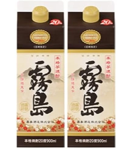 Amazon.co.jp: 宮崎限定 霧島 パック 20度 1800ml 芋焼酎 霧島酒造
