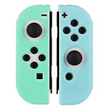 アンサー Switchジョイコン用 シリコンプロテクト (ライトブルー&ライトグリーン)【Nintendo Switch 有機ELモデル対応】