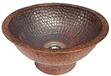 エジプトギフトショップ12 " Rusty Fire Burnt Hand Hammered Copperトイレ浴室洗面所シンクボウル