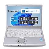 【整備済み品】パナソニック ノートパソコン CF-NX4/MS Office 2019/Win 11/12型/Bluetooth/WiFi/外付けカメラ/外付けDVD/Core i5-5300U/8GB/1TB SSD 整備済み品)