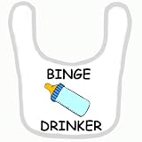 BABY BIB 1011 BLUE RIM BINGE DRINKER QUALITY FUNNY BABY BIB by SIGNS 2 ALL