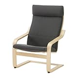 【IKEA/イケア】POÄNG アームチェア, バーチ材突き板, フィーンスタ グレー