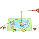 Domybest　子供おもちゃ　さかなつり　木製　魚釣りゲーム　フィッシングゲーム 釣り遊び マグネット　木のおもちゃ パズル　知育玩具 親子