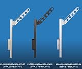 キョーワナスタ 屋外用壁付け物干し アーム付上下移動式ポール 1セット2本入 KS-DA501ABN-SV+KS-DA-APN-SV シルバー スイングアーム