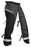 Husqvarna（ハスクバーナ）　チェンソー防護エプロン チャップス （ブラック/グレー） 約101cm(縦の長さ) 5871607-03 [並行輸入品]