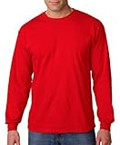 Gildan g5400 Heavy CottonTM 5.3オンス長袖Tシャツ – レッド – M by Gildan