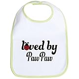 CafePress Loved By PawPaw Ladybug Bib - Standard Kiwi by CafePress
