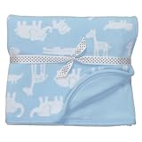 Carter's Baby Boys 28 X 34 Reversible Blanket Blue Safari by Carter's