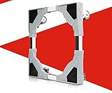 Dewel 360度キャスターモバイルステンレススチールcasemovableベースフレーム冷蔵庫ホイールブラケットベーススタンド/ドリー/ローラーの洗濯マシン/ドライヤー/冷蔵庫/キャビネット