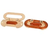 uxcell プルハンドル 金属 凹型フラッシュプルハンドル オーバルシェイププルリング フラッシュハンドル 2個入り