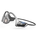 明誠 骨伝導 ヘッドホン Bluetooth 5.0 オープンイヤー ワイヤレスイヤホン スポーツ ブルートゥースヘッドセット マイク内蔵 ハンズフリー 両耳通話 防水防汗 大容量バッテリー 長時間持続 超軽量 快適装着 耳掛けイヤホン 日本語取扱書付き iPhone＆Android対応 (ブルー)