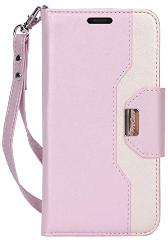 ProCase iPhone 11 Pro 手帳型ケース フリップケース キックスタンド、カードスロットとミラー付き バンパーケース 対応機種：iPhone 11 Pro 5.8 inch 2019発売 -ピンク