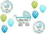 loonballoon It 's A Boy Buggy Carriage水玉ベビーシャワー( 9 )装飾用バルーンセット