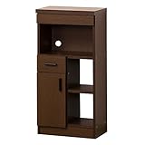 クロシオ ルーター収納40 ブラウン 完成品 幅40cm奥行24cm高さ80cm モデムラック