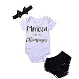 SCFLIFE新生児 の幼児の女の子の半袖スパンコールパンツのカバーオールかわいいリボンと0-24ヶ月 (80cm)